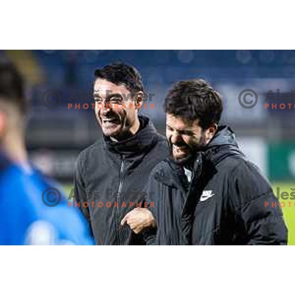 Albert Riera, head coach of NK Celje celebrates after Prva liga Telemach 2025/26 football match between NK Celje and NK Maribor in Stadion z’dezele, Celje, Slovenia on September 27, 2025. Photo: Jure Banfi
