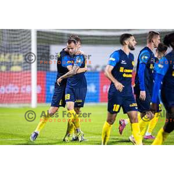 Matej Poplatnik celebrates goal during Prva liga Telemach 2025/26 football match between NK Celje and NK Maribor in Stadion z’dezele, Celje, Slovenia on September 27, 2025. Photo: Jure Banfi