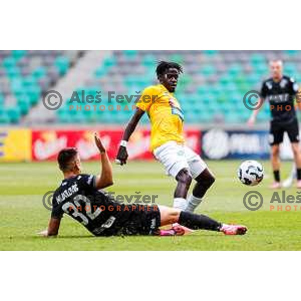 in action during Prva liga Telemach 2025/2026 football match between Bravo Big Bang and Koper in Ljubljana, Slovenia on September 28, 2025