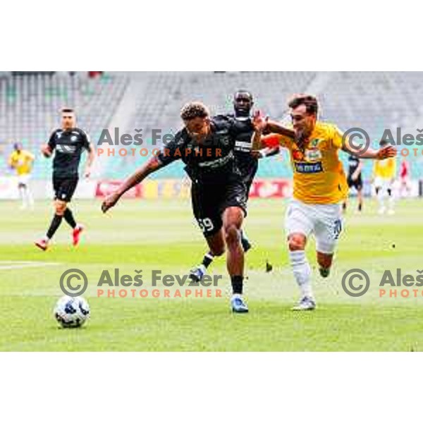 in action during Prva liga Telemach 2025/2026 football match between Bravo Big Bang and Koper in Ljubljana, Slovenia on September 28, 2025