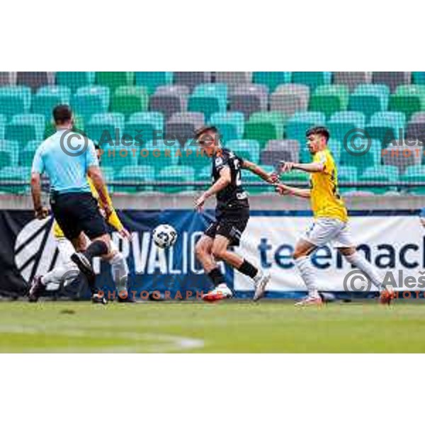 in action during Prva liga Telemach 2025/2026 football match between Bravo Big Bang and Koper in Ljubljana, Slovenia on September 28, 2025
