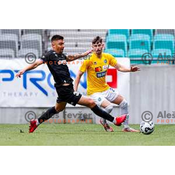 in action during Prva liga Telemach 2025/2026 football match between Bravo Big Bang and Koper in Ljubljana, Slovenia on September 28, 2025
