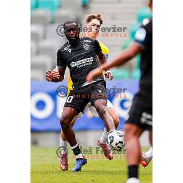 in action during Prva liga Telemach 2025/2026 football match between Bravo Big Bang and Koper in Ljubljana, Slovenia on September 28, 2025