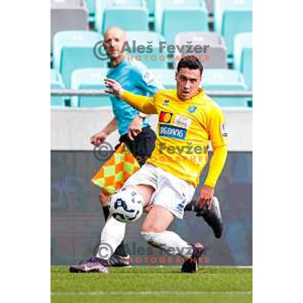 in action during Prva liga Telemach 2025/2026 football match between Bravo Big Bang and Koper in Ljubljana, Slovenia on September 28, 2025