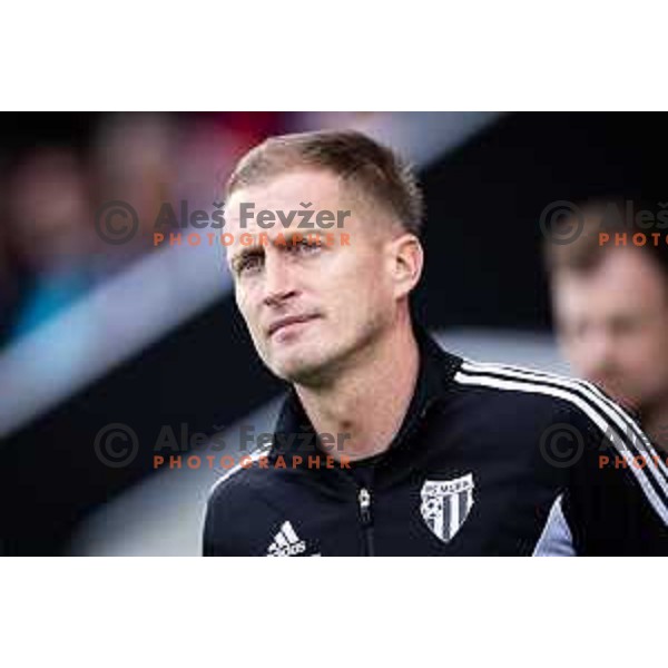 Darjan Slavic, head coach of NK Mura during Prva liga Telemach 2025/26 football match between NK Mura and NK Olimpija Ljubljana in Fazanerija, Murska Sobota, Slovenia on September 28, 2025. Photo: Jure Banfi