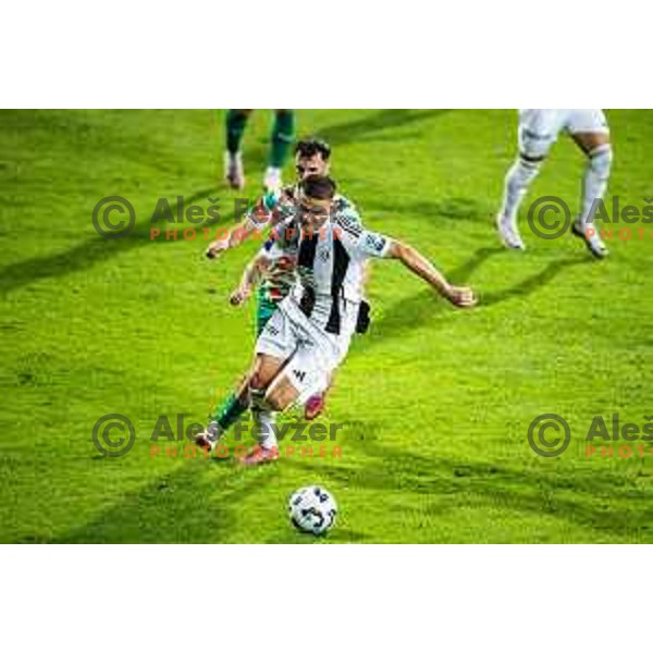 Luka Bobicanec in action during Prva liga Telemach 2025/26 football match between NK Mura and NK Olimpija Ljubljana in Fazanerija, Murska Sobota, Slovenia on September 28, 2025. Photo: Jure Banfi