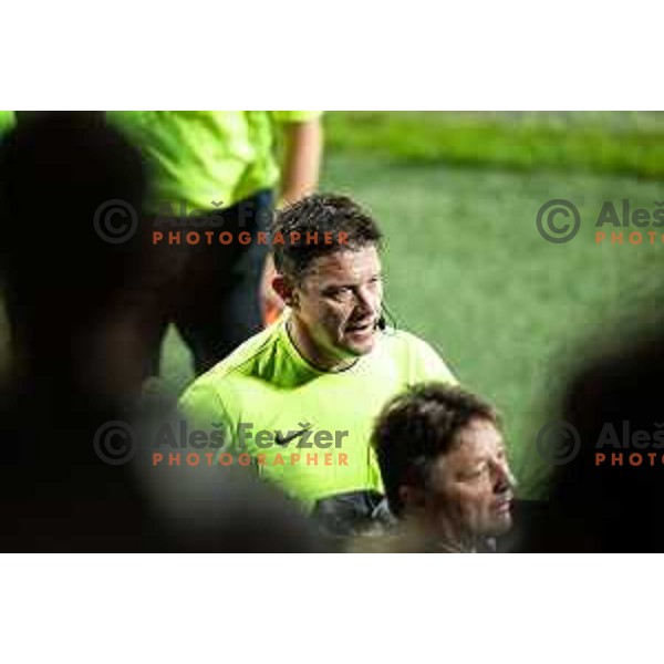 Referee Matej Jug during Prva liga Telemach 2025/26 football match between NK Mura and NK Olimpija Ljubljana in Fazanerija, Murska Sobota, Slovenia on September 28, 2025. Photo: Jure Banfi