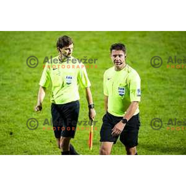 Referee Matej Jug during Prva liga Telemach 2025/26 football match between NK Mura and NK Olimpija Ljubljana in Fazanerija, Murska Sobota, Slovenia on September 28, 2025. Photo: Jure Banfi