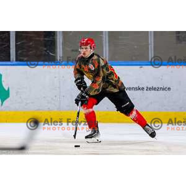 action during Slovenian Ice-Hockey Championship match between SZ Olimpija and Jesenice in Tivoli Hall, Ljubljana, Slovenia on. September 30, 2025
