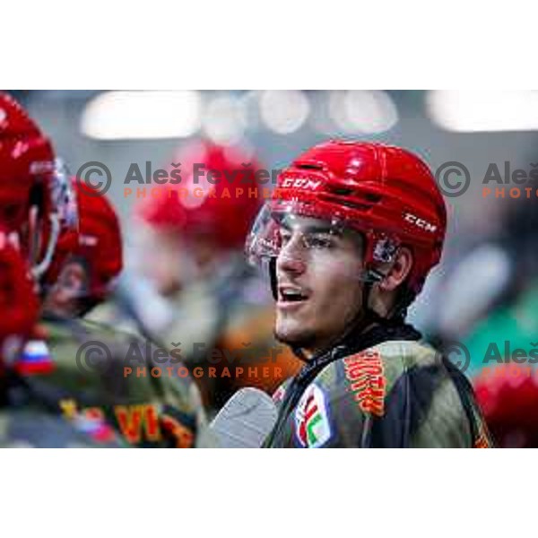 action during Slovenian Ice-Hockey Championship match between SZ Olimpija and Jesenice in Tivoli Hall, Ljubljana, Slovenia on. September 30, 2025