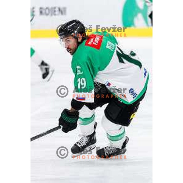 action during Slovenian Ice-Hockey Championship match between SZ Olimpija and Jesenice in Tivoli Hall, Ljubljana, Slovenia on. September 30, 2025