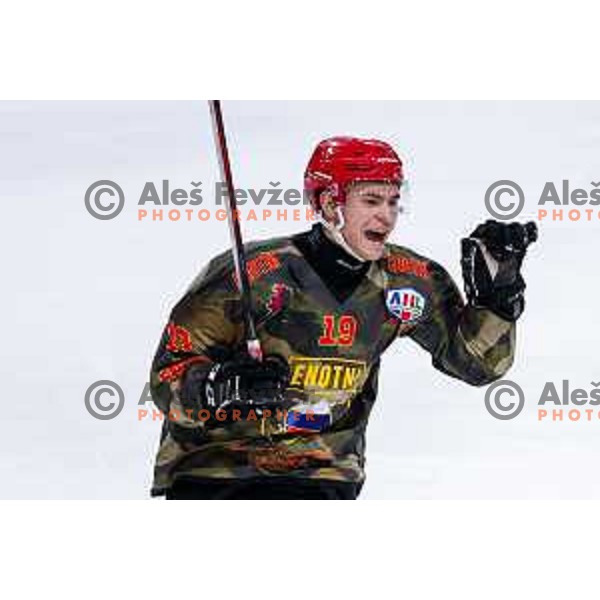 action during Slovenian Ice-Hockey Championship match between SZ Olimpija and Jesenice in Tivoli Hall, Ljubljana, Slovenia on. September 30, 2025