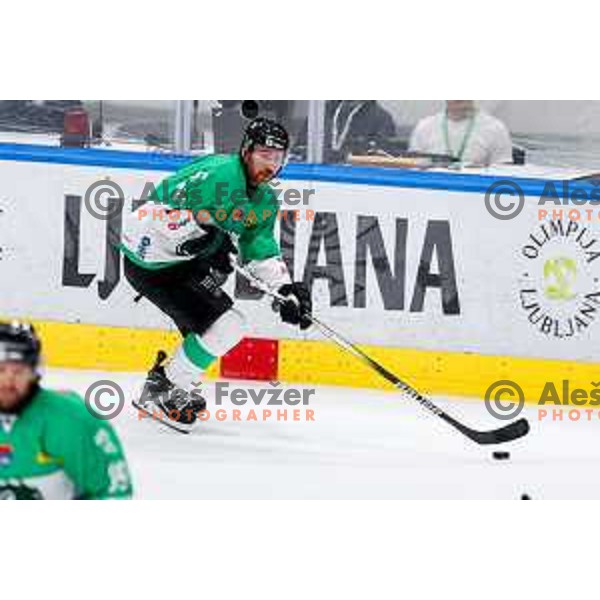 action during Slovenian Ice-Hockey Championship match between SZ Olimpija and Jesenice in Tivoli Hall, Ljubljana, Slovenia on. September 30, 2025