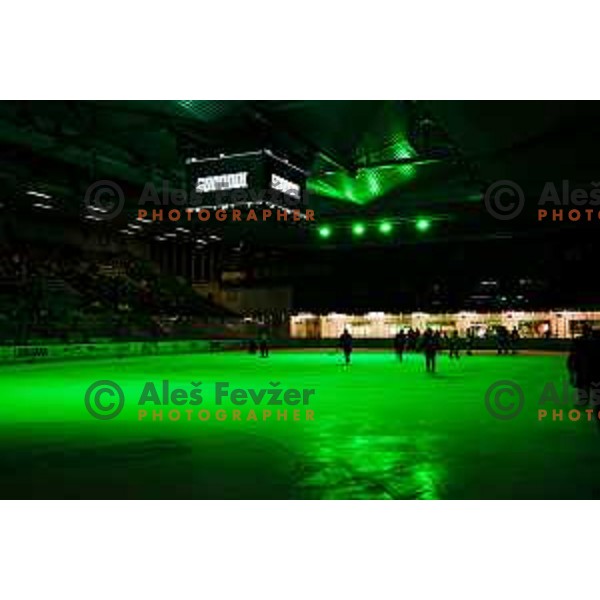 action during Slovenian Ice-Hockey Championship match between SZ Olimpija and Jesenice in Tivoli Hall, Ljubljana, Slovenia on. September 30, 2025