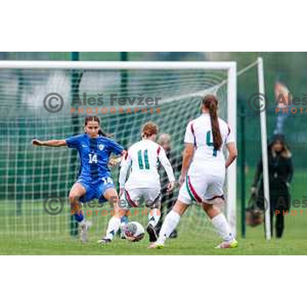 action during UEFA WU-15 Tournament between Slovenia and Hungary in Catez ob Savi, Slovenia on September 30, 2025