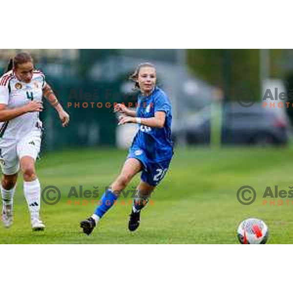 action during UEFA WU-15 Tournament between Slovenia and Hungary in Catez ob Savi, Slovenia on September 30, 2025
