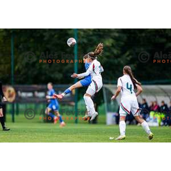action during UEFA WU-15 Tournament between Slovenia and Hungary in Catez ob Savi, Slovenia on September 30, 2025