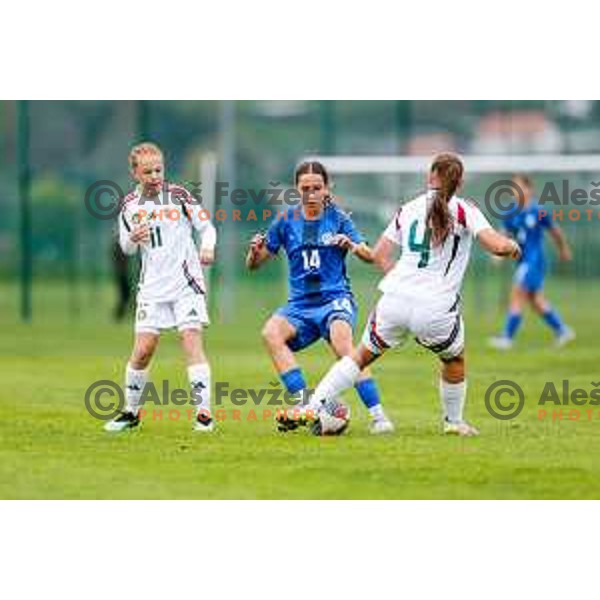 action during UEFA WU-15 Tournament between Slovenia and Hungary in Catez ob Savi, Slovenia on September 30, 2025