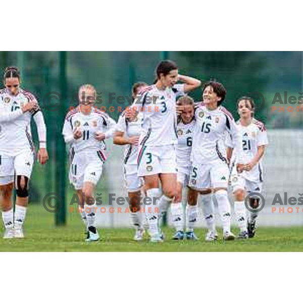 action during UEFA WU-15 Tournament between Slovenia and Hungary in Catez ob Savi, Slovenia on September 30, 2025