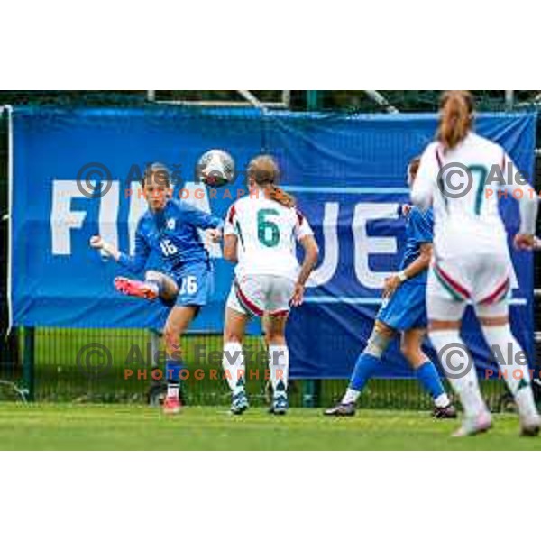 action during UEFA WU-15 Tournament between Slovenia and Hungary in Catez ob Savi, Slovenia on September 30, 2025