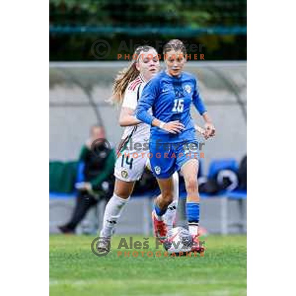 action during UEFA WU-15 Tournament between Slovenia and Hungary in Catez ob Savi, Slovenia on September 30, 2025