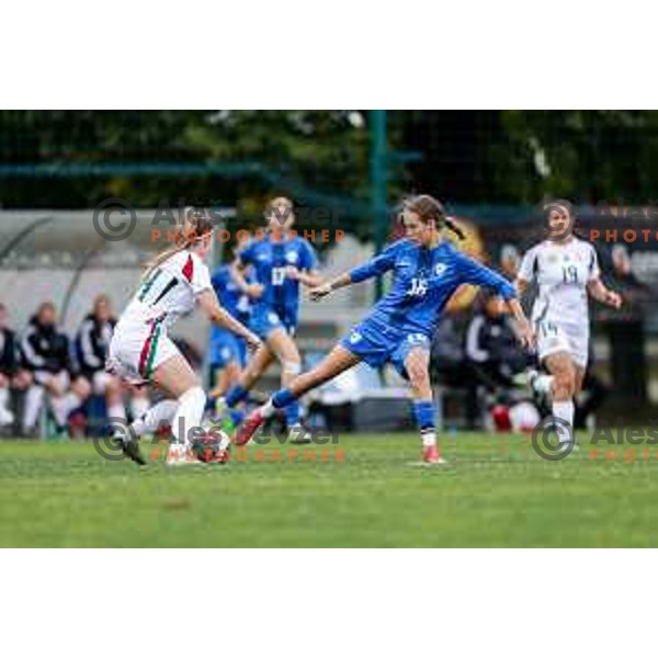 action during UEFA WU-15 Tournament between Slovenia and Hungary in Catez ob Savi, Slovenia on September 30, 2025