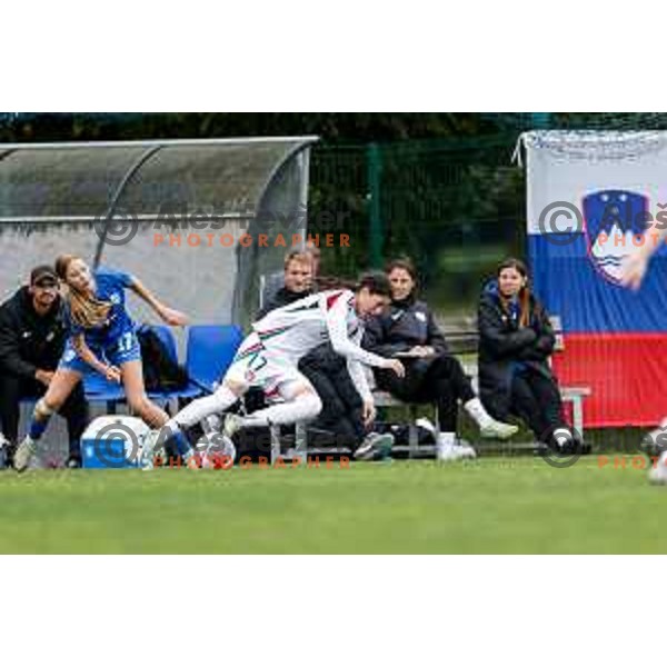 action during UEFA WU-15 Tournament between Slovenia and Hungary in Catez ob Savi, Slovenia on September 30, 2025