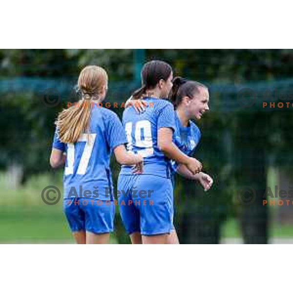 action during UEFA WU-15 Tournament between Slovenia and Hungary in Catez ob Savi, Slovenia on September 30, 2025