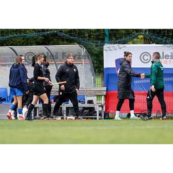 action during UEFA WU-15 Tournament between Slovenia and Hungary in Catez ob Savi, Slovenia on September 30, 2025