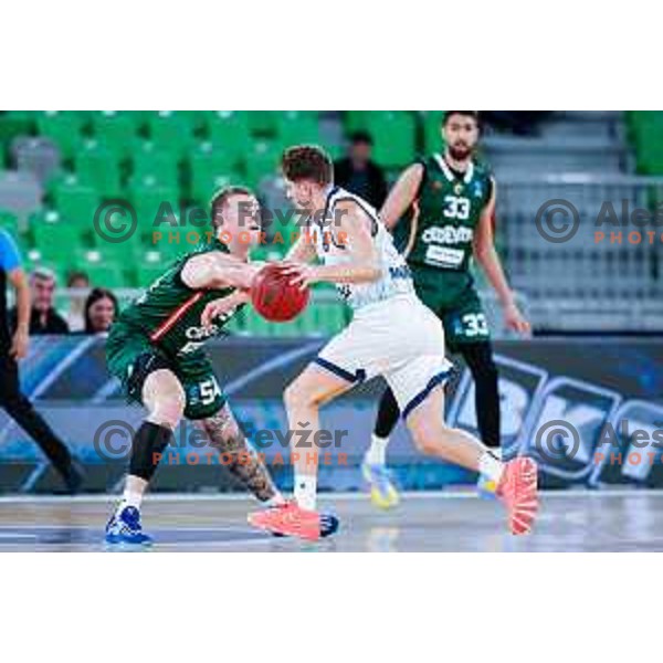 in action during BKT EuroCup 2025-2026 basketball match between Cedevita Olimpija (SLO) and Baxi Manresa (ESP) in SRC Stozice, Ljubljana, Slovenia on October 1, 2025
