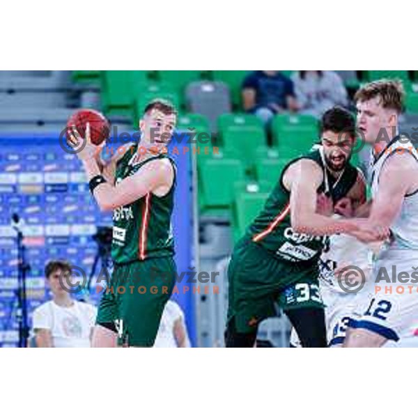 Thomas Kennedy in action during BKT EuroCup 2025-2026 basketball match between Cedevita Olimpija (SLO) and Baxi Manresa (ESP) in SRC Stozice, Ljubljana, Slovenia on October 1, 2025