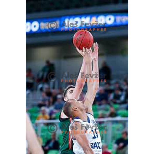 Nikos Chougkaz in action during BKT EuroCup 2025-2026 basketball match between Cedevita Olimpija (SLO) and Baxi Manresa (ESP) in SRC Stozice, Ljubljana, Slovenia on October 1, 2025