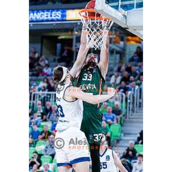 in action during BKT EuroCup 2025-2026 basketball match between Cedevita Olimpija (SLO) and Baxi Manresa (ESP) in SRC Stozice, Ljubljana, Slovenia on October 1, 2025