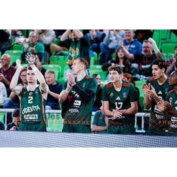 in action during BKT EuroCup 2025-2026 basketball match between Cedevita Olimpija (SLO) and Baxi Manresa (ESP) in SRC Stozice, Ljubljana, Slovenia on October 1, 2025