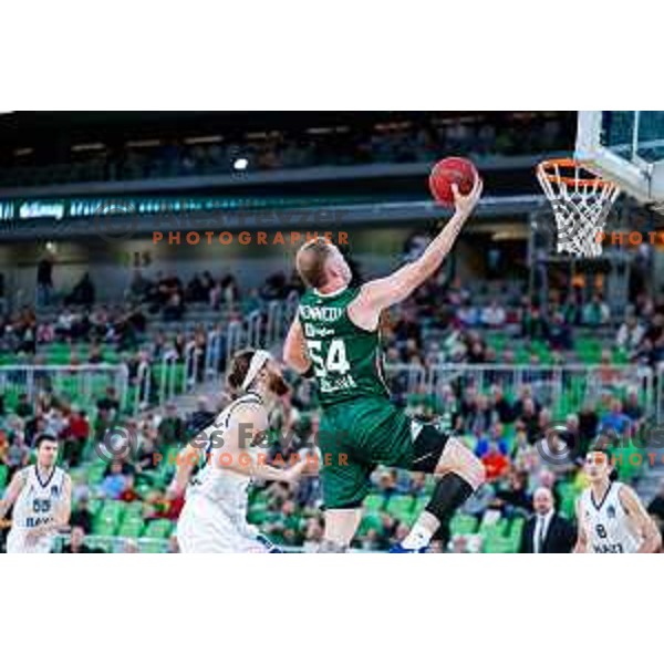 Thomas Kennedy in action during BKT EuroCup 2025-2026 basketball match between Cedevita Olimpija (SLO) and Baxi Manresa (ESP) in SRC Stozice, Ljubljana, Slovenia on October 1, 2025