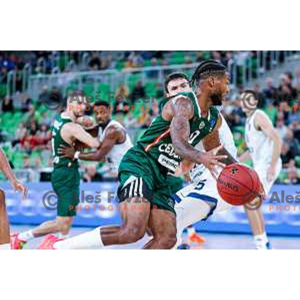 DJ Stewart in action during BKT EuroCup 2025-2026 basketball match between Cedevita Olimpija (SLO) and Baxi Manresa (ESP) in SRC Stozice, Ljubljana, Slovenia on October 1, 2025
