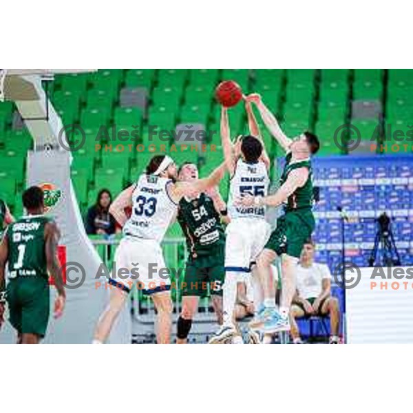 in action during BKT EuroCup 2025-2026 basketball match between Cedevita Olimpija (SLO) and Baxi Manresa (ESP) in SRC Stozice, Ljubljana, Slovenia on October 1, 2025