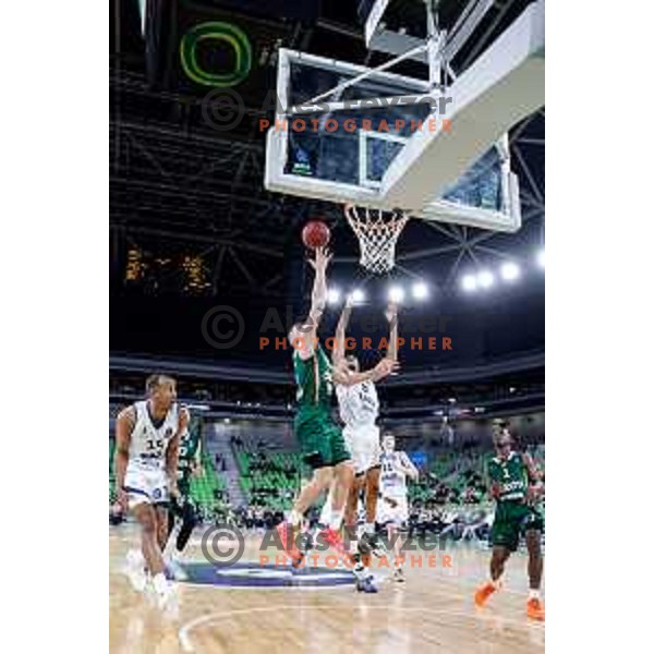 in action during BKT EuroCup 2025-2026 basketball match between Cedevita Olimpija (SLO) and Baxi Manresa (ESP) in SRC Stozice, Ljubljana, Slovenia on October 1, 2025
