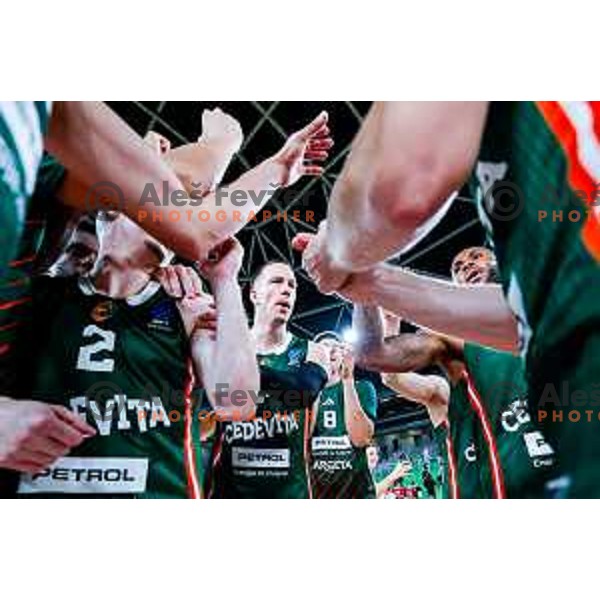 in action during BKT EuroCup 2025-2026 basketball match between Cedevita Olimpija (SLO) and Baxi Manresa (ESP) in SRC Stozice, Ljubljana, Slovenia on October 1, 2025