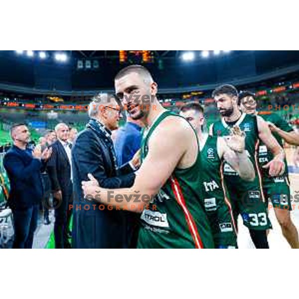 in action during BKT EuroCup 2025-2026 basketball match between Cedevita Olimpija (SLO) and Baxi Manresa (ESP) in SRC Stozice, Ljubljana, Slovenia on October 1, 2025