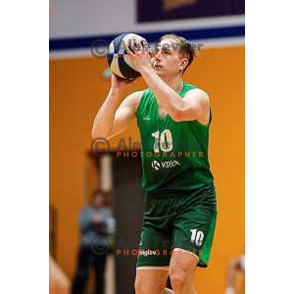Urban Oman in action during OTP Bank League 2025/2026 basketball match between Kansai Helios and Krka in Domzale, Slovenia on October 1, 2025