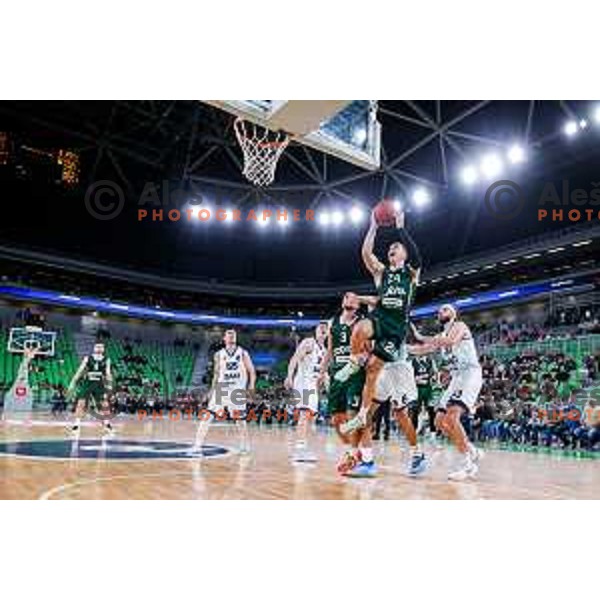 in action during BKT EuroCup 2025-2026 basketball match between Cedevita Olimpija (SLO) and Baxi Manresa (ESP) in SRC Stozice, Ljubljana, Slovenia on October 1, 2025