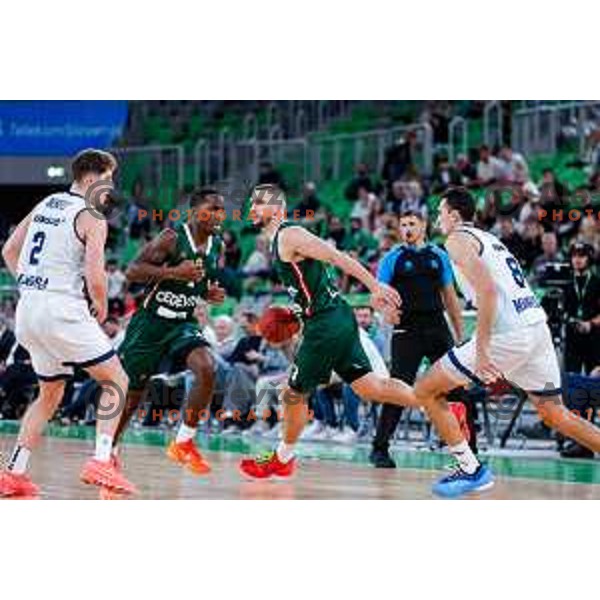 in action during BKT EuroCup 2025-2026 basketball match between Cedevita Olimpija (SLO) and Baxi Manresa (ESP) in SRC Stozice, Ljubljana, Slovenia on October 1, 2025
