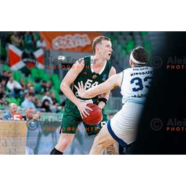 Thomas Kennedy in action during BKT EuroCup 2025-2026 basketball match between Cedevita Olimpija (SLO) and Baxi Manresa (ESP) in SRC Stozice, Ljubljana, Slovenia on October 1, 2025