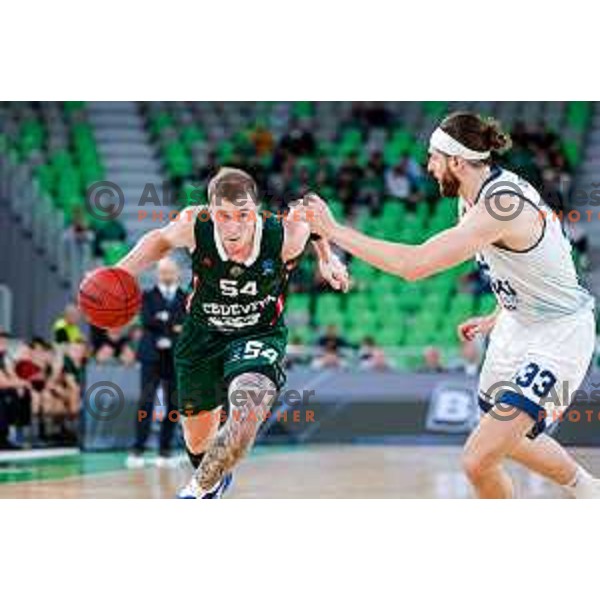 Thomas Kennedy in action during BKT EuroCup 2025-2026 basketball match between Cedevita Olimpija (SLO) and Baxi Manresa (ESP) in SRC Stozice, Ljubljana, Slovenia on October 1, 2025