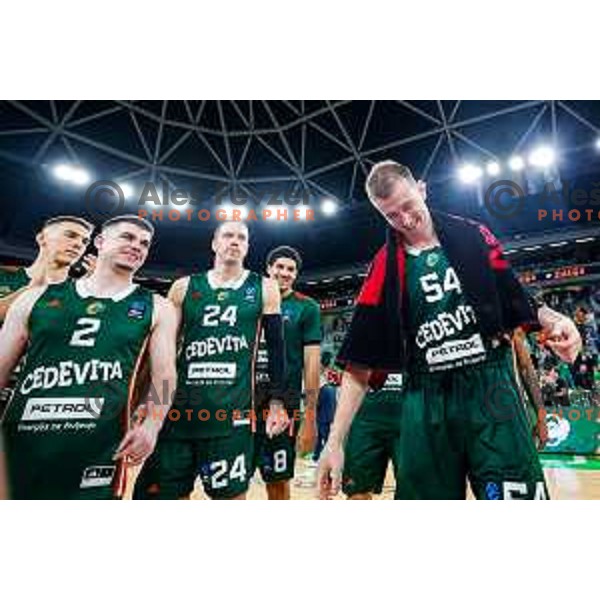in action during BKT EuroCup 2025-2026 basketball match between Cedevita Olimpija (SLO) and Baxi Manresa (ESP) in SRC Stozice, Ljubljana, Slovenia on October 1, 2025