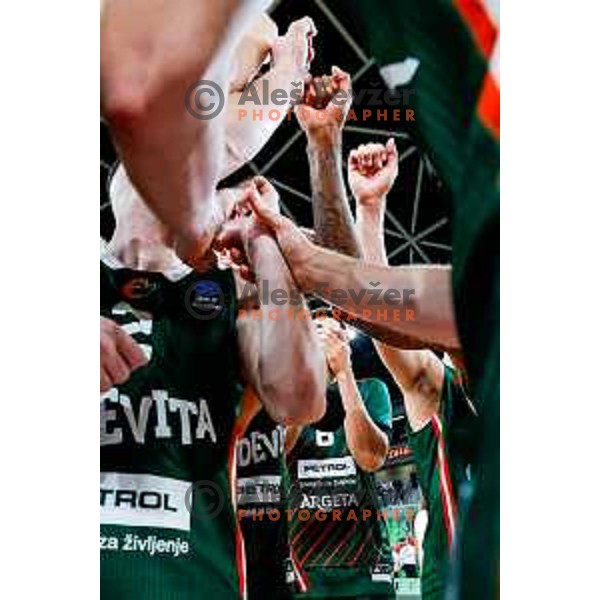 in action during BKT EuroCup 2025-2026 basketball match between Cedevita Olimpija (SLO) and Baxi Manresa (ESP) in SRC Stozice, Ljubljana, Slovenia on October 1, 2025