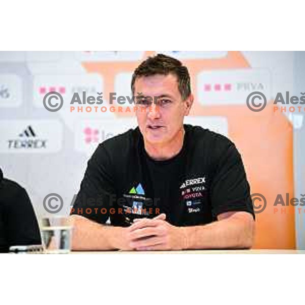 Gorazd Hren at press conference of Slovenia Climbing team in Ljubljana on October 2, 2025