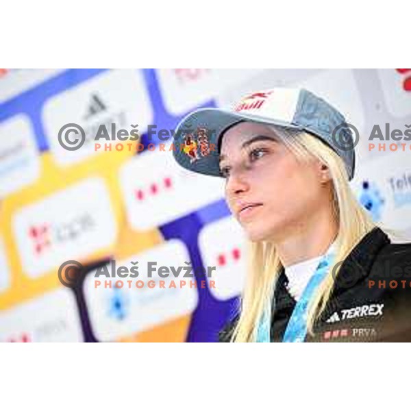 Janja Garnbret at press conference of Slovenia Climbing team in Ljubljana on October 2, 2025