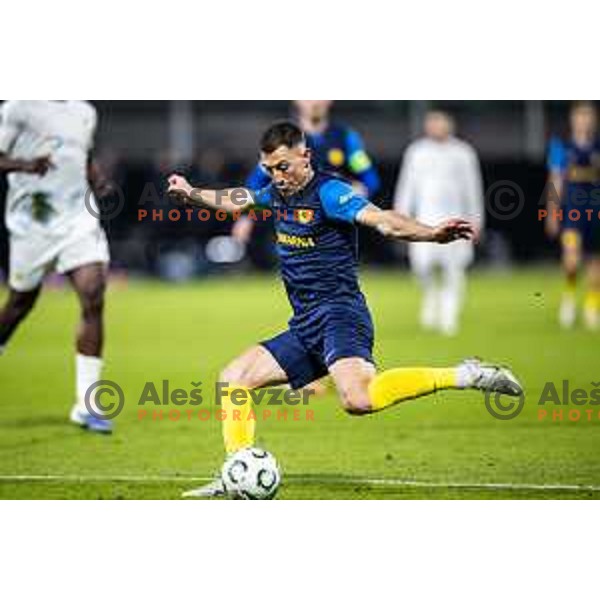 Mario Kvesic in action during UEFA Conference League 2025/26 football match between NK Celje (SLO) and AEK Athens (GRE) in Stadion z’dezele, Celje, Slovenia on October 2, 2025. Photo: Jure Banfi
